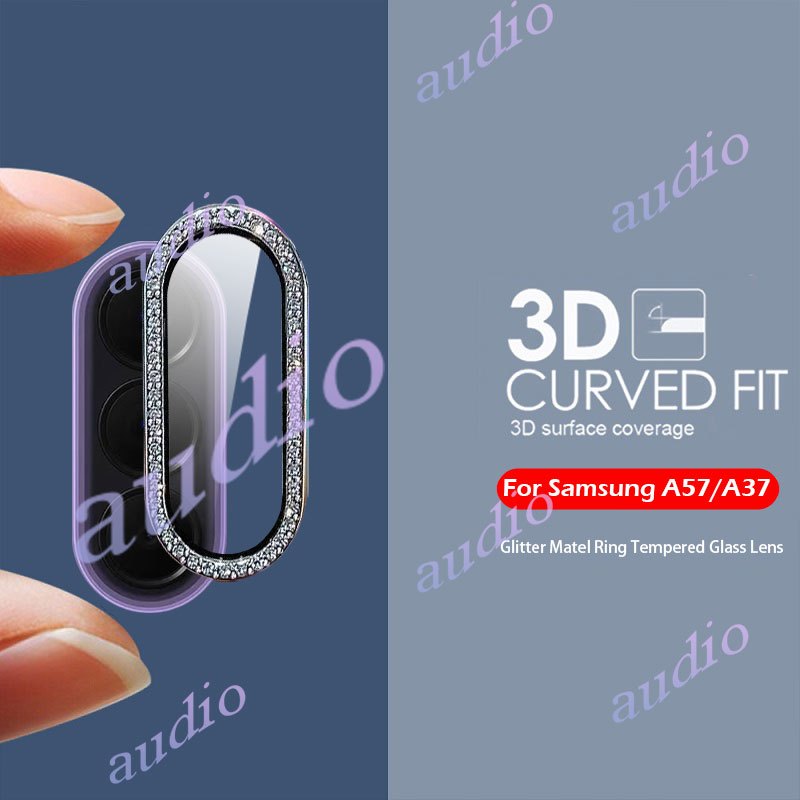 Samsung A57 5G Kim Cương Lấp Lánh Kim Loại Kính Bảo Vệ Ống Kính Máy Ảnh Cho Samsung Galaxy A57 A37 GalaxyA57 5G Bling Sáng Bóng Vòng Ống Kính Máy Ảnh Kim Loại Cho SamsungA57 SamsungA37 5G