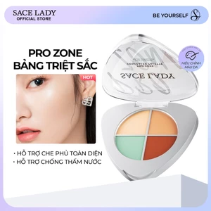 Bảng Kem Che Khuyết điểm SACE LADY Chống Thấm Nước Giúp Hiệu Chỉnh Màu Da 5.6g