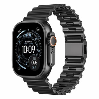 Dây đeo bằng thép không gỉ hình sóng cho iwatch Series Ultra / 11 / 10 / 9, 22 dây đeo đồng hồ phổ thông, thích hợp cho Samsung watch8 / watch7 Ultra 47mm