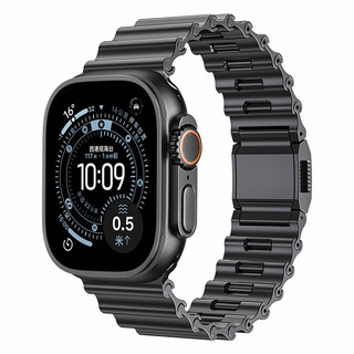 Dây đeo bằng thép không gỉ hình sóng cho iwatch Series Ultra / 11 / 10 / 9, 22 dây đeo đồng hồ phổ thông, thích hợp cho Samsung watch8 / watch7 Ultra 47mm