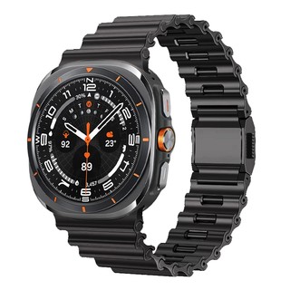 Dây đeo bằng thép không gỉ hình sóng cho iwatch Series Ultra / 11 / 10 / 9, 22 dây đeo đồng hồ phổ thông, thích hợp cho Samsung watch8 / watch7 Ultra 47mm