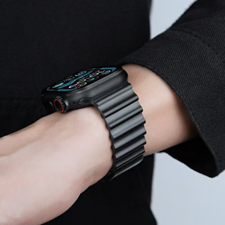 Dây đeo bằng thép không gỉ hình sóng cho iwatch Series Ultra / 11 / 10 / 9, 22 dây đeo đồng hồ phổ thông, thích hợp cho Samsung watch8 / watch7 Ultra 47mm