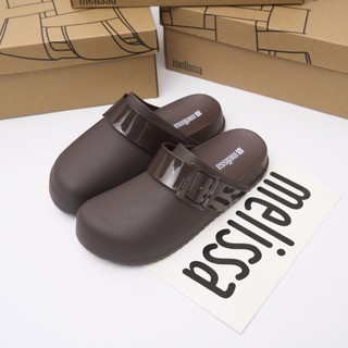 Giày đi biển màu trơn đế dày Melissa Brazil Nửa gói Dép lười thông thường