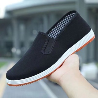 [Trong một tuần 1100 + Đặt hàng ghép nối mọi người] Giày đế gân bò nam Giày vải Bắc Kinh cũ Đế mềm Cotton nguyên chất Chống trượt Chống mài mòn Thoáng khí Giày vải đen Wor