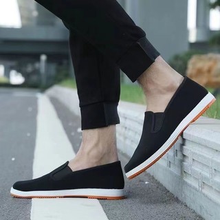 [Trong một tuần 1100 + Đặt hàng ghép nối mọi người] Giày đế gân bò nam Giày vải Bắc Kinh cũ Đế mềm Cotton nguyên chất Chống trượt Chống mài mòn Thoáng khí Giày vải đen Wor