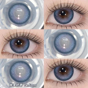 Kính Áp Tròng Hình Mặt Trăng Màu Xanh Dương 14mm Thời Trang