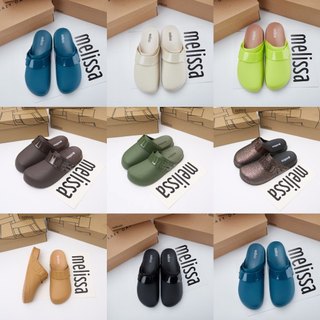 Giày đi biển màu trơn đế dày Melissa Brazil Nửa gói Dép lười thông thường