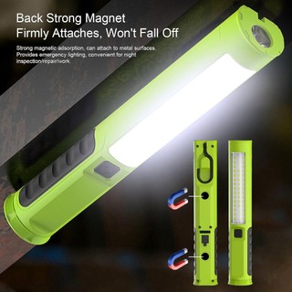 Đèn pin LED COB đa năng - Gấp lại được, từ tính - Phù hợp cho công việc, sửa xe hơi và đèn cảnh báo màu đỏ/xanh