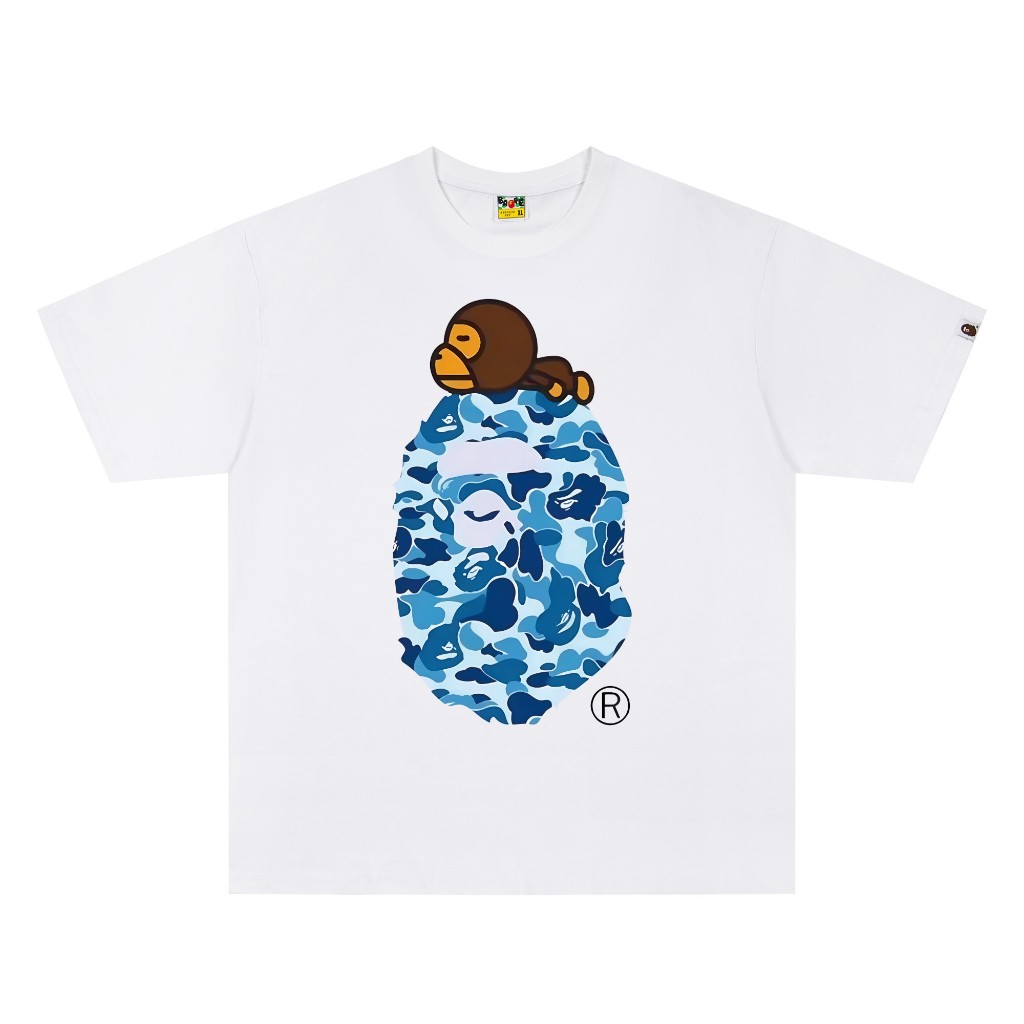 Áo thun ngắn tay in hình khỉ & họa tiết khỉ đột cổ điển Camo