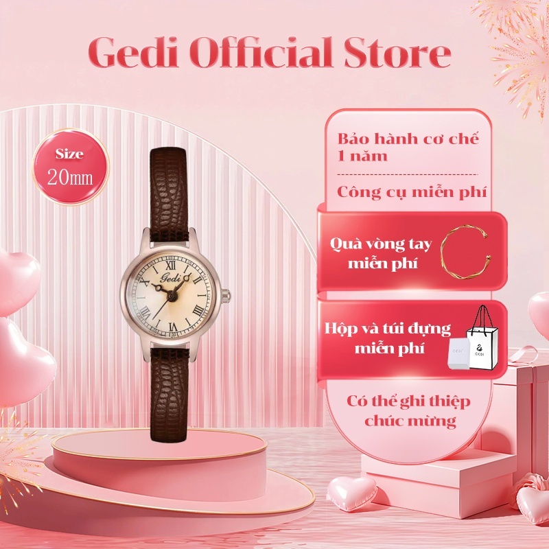 Đồng hồ đeo tay GEDI 14011 đơn giản thời trang cho nữ