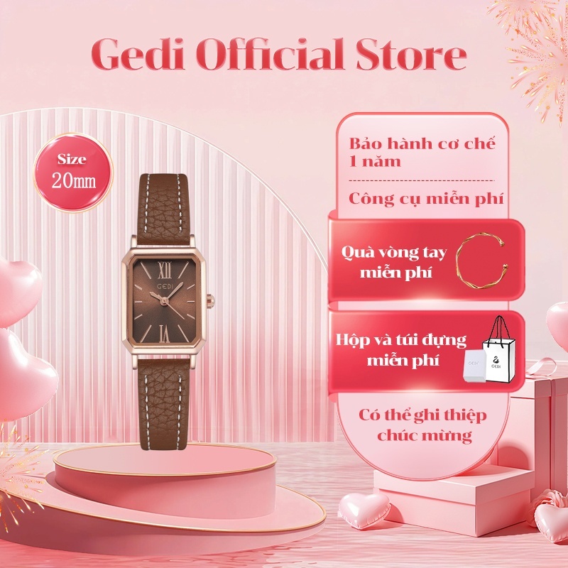 Đồng hồ đeo tay Gedi 9984 phong cách thời trang cho nữ