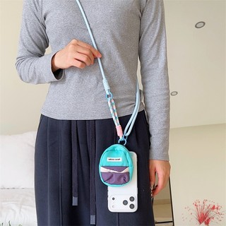 Dây đeo điện thoại di động có thể điều chỉnh dài, dây bện DIY, ví tiền xu, dây xích chống mất