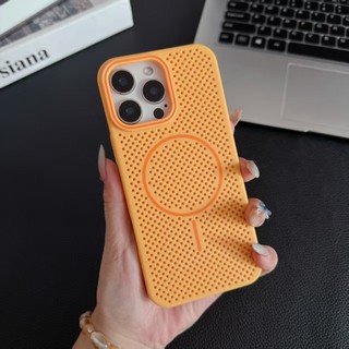 Dành Cho iPhone 16 Pro Max 15 Pro Max 16 12 Pro 14 Plus 13 Ốp Điện Thoại, Nhiều Màu Sắc, Thoáng Khí, Tản Nhiệt, Hút Từ Tính, Chống Rơi, Chống Sốc, PC Đơn Giản Bảo Vệ Điện Thoại