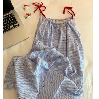 Váy ngủ lưới chấm bi bi cho nữ