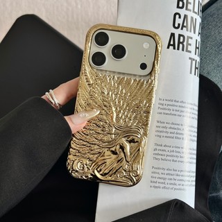 Ốp điện thoại mạ điện 3D 3D Angel Wings sang trọng phù hợp cho iPhone 13 14 15 16 17 Pro Max Vỏ bảo vệ mềm silicon chống rơi