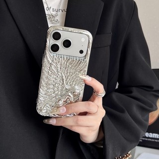Ốp điện thoại mạ điện 3D 3D Angel Wings sang trọng phù hợp cho iPhone 13 14 15 16 17 Pro Max Vỏ bảo vệ mềm silicon chống rơi