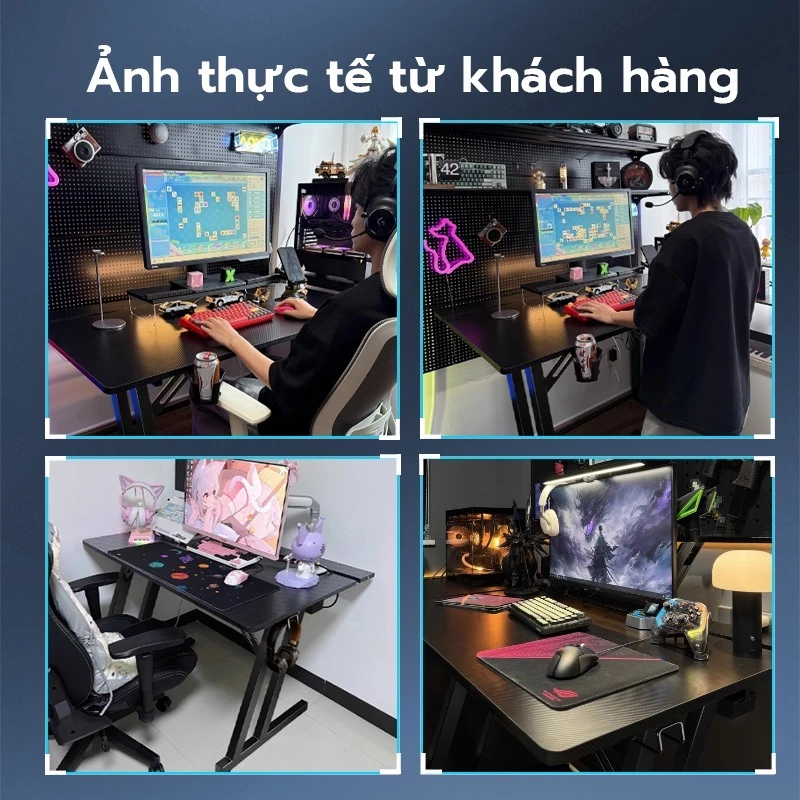 Xpanse F3 bàn gaming nắp lật giấu dây,mặt bàn carbon chống trầy xước, chữ ZK|bàn làm việc | làm việc văn phòng
