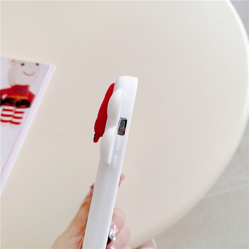 Ốp điện thoại silicon gel materia hình thỏ dâu tây cho iPhone 17 Pro max