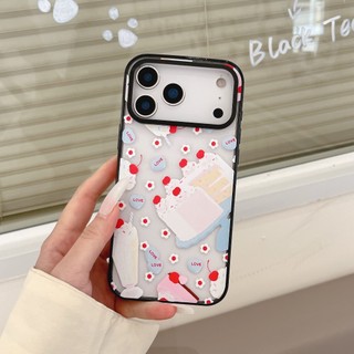 Dành Cho iPhone 17 16 15 Pro Max Trái Tim Nơ Miếng Dán Ốp lưng iPhone 11 12 13 14 Pro Max Plus Acrylic Cứng PC Ốp Lưng