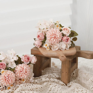 Nhân Tạo Lụa Hoa Hồng Pompom Hoa Cúc Hoa Giả Vintage Nhà Phòng Khách Trang Trí Bàn Cưới Cô Dâu Đảng Chụp Ảnh Chống Đỡ Thẩm Mỹ Vật Trang Trí