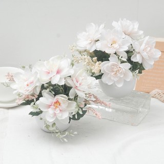 Nhân Tạo Chậu Hoa Mini Giả Cây Cảnh Lụa Hoa Bộ Nhà Phòng Để Bàn Trang Trí Văn Phòng Bình Nhựa Nhỏ Trang Trí Đám Cưới Thẩm Mỹ Hồng Trắng