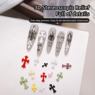 ANNIES Phụ Kiện Làm Móng Tay Khuôn Silicon Crow Heart Cross Nơ Dễ Thương