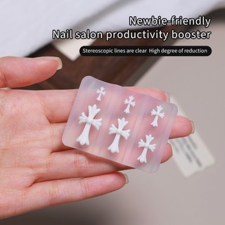 ANNIES Phụ Kiện Làm Móng Tay Khuôn Silicon Crow Heart Cross Nơ Dễ Thương