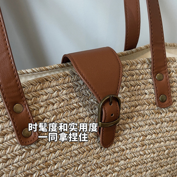 Túi dệt dung tích lớn dành cho nữ Túi Tote phong cách mới Túi đeo vai