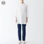 Phong cách Nhật Bản Muji Style / Áo sơ mi dài tay cổ tròn dài tay ba phần tư / Áo sơ mi chống nắng dáng rộng dành cho nữ
