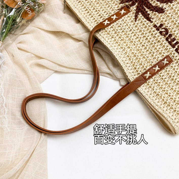Túi Tote nữ dệt phong cách mới, dung tích lớn, đeo vai