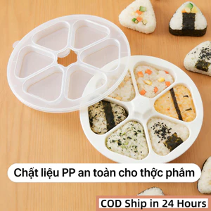 SRG Mới Nhất 6 Ngăn Máy Làm Cơm Báo Chí Chống Dính DIY Nhựa Hình Tam Giác Khuôn Gạo Dụng Cụ Nhà Bếp Hộp Cơm Trưa VT