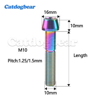 Bu lông đầu lục giác côn titan 20mm~100mm, phù hợp caliper phanh trước xe máy