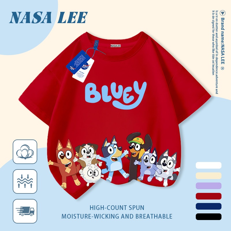 [Giao hàng trong ngày] Áo thun Cotton thoáng khí màu trắng cho trẻ em của NASA Plui In hình hợp thời trang bé trai 3-16 tuổi bé gái tay ngắn thông thường