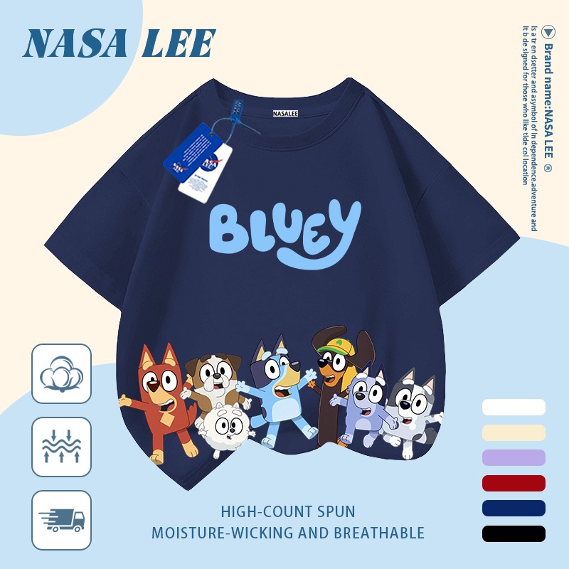 [Giao hàng trong ngày] Áo thun Cotton thoáng khí màu trắng cho trẻ em của NASA Plui In hình hợp thời trang bé trai 3-16 tuổi bé gái tay ngắn thông thường