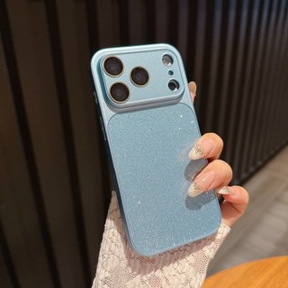 Cửa sổ lớn lấp lánh sang trọng có vỏ điện thoại phim ống kính tích hợp phù hợp cho iPhone 14 15 16 17 Pro Max Vỏ silicon chống rơi bao gồm tất cả