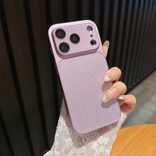 Cửa sổ lớn lấp lánh sang trọng có vỏ điện thoại phim ống kính tích hợp phù hợp cho iPhone 14 15 16 17 Pro Max Vỏ silicon chống rơi bao gồm tất cả