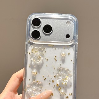 Ốp điện thoại hoa thủy tinh lập thể 3D sáng tạo phù hợp cho iPhone 11 12 13 14 15 16 17 Pro Max trong suốt bao gồm tất cả vỏ silicon chống rơi