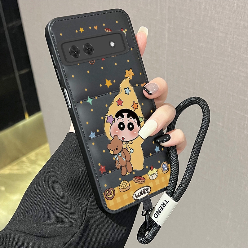 Ốp Lưng Cho Google Pixel 6 Pixel 6A Pixel 6 Pro Advanced 3D Xuống Áo Khoác Thiết Kế Mới Vỏ Điện Thoại Thẩm Mỹ Hoạt Hình Đơn Giản Họa Tiết Miễn Phí Tinh Tế Dây