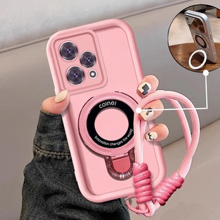 Ốp Lưng Cho OPPO Reno 15 5G Reno 15 Pro 5G Cao Cấp Tối Giản Chống Rơi Điện Thoại Thẩm Mỹ 3D Kim Loại Giá Đỡ Điện Thoại Miễn Phí Tinh Tế Dây