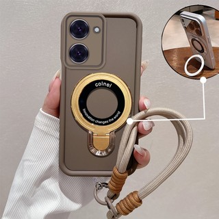 Ốp Lưng Cho Redmi A5 4G Cao Cấp Tối Giản Chống Rơi Điện Thoại Thẩm Mỹ 3D Kim Loại Giá Đỡ Điện Thoại Miễn Phí Tinh Tế Dây