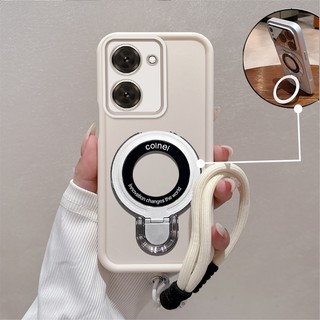 Ốp Lưng Cho Redmi A5 4G Cao Cấp Tối Giản Chống Rơi Điện Thoại Thẩm Mỹ 3D Kim Loại Giá Đỡ Điện Thoại Miễn Phí Tinh Tế Dây