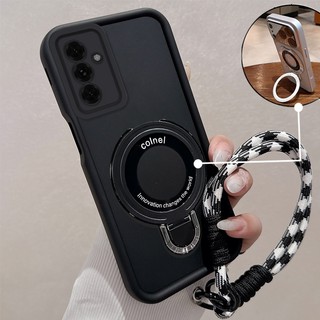 Ốp Lưng Cho Samsung A16 A17 Cao Cấp Tối Giản Chống Rơi Điện Thoại Thẩm Mỹ 3D Kim Loại Giá Đỡ Điện Thoại Miễn Phí Tinh Tế Dây