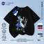 Áo thun in hình hoạt hình bé trai bé gái, tay raglan cotton, áo hè thoáng mát, giao hàng 24h