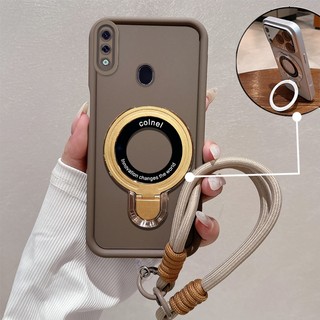 Ốp Lưng Cho Samsung A30 A20 Cao Cấp Tối Giản Chống Rơi Điện Thoại Thẩm Mỹ 3D Kim Loại Giá Đỡ Điện Thoại Miễn Phí Tinh Tế Dây