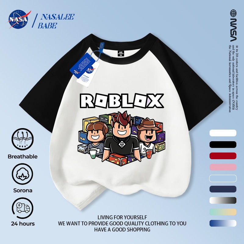 Áo thun cotton NASA tay ngắn trẻ em, thiết kế unisex, thoáng mát nhiều màu, giao 24h.