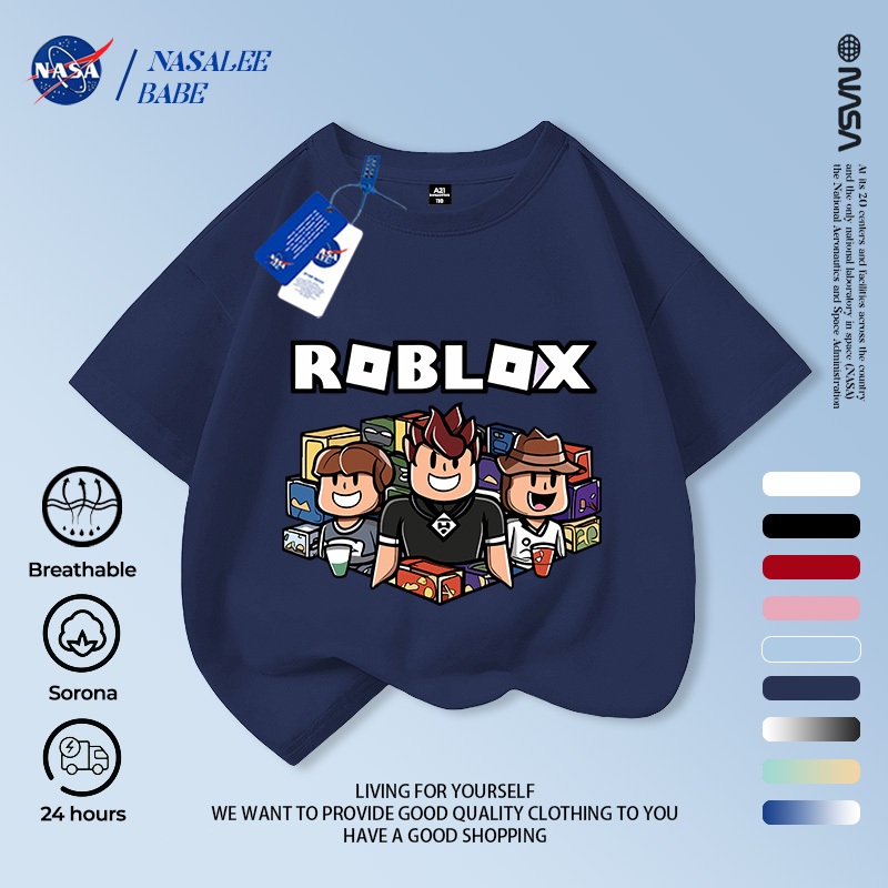 Áo thun cotton NASA tay ngắn trẻ em, thiết kế unisex, thoáng mát nhiều màu, giao 24h.