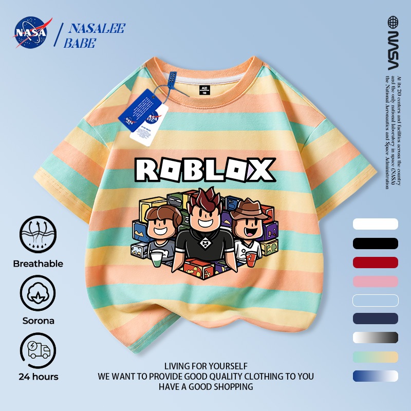 Áo thun cotton NASA tay ngắn trẻ em, thiết kế unisex, thoáng mát nhiều màu, giao 24h.