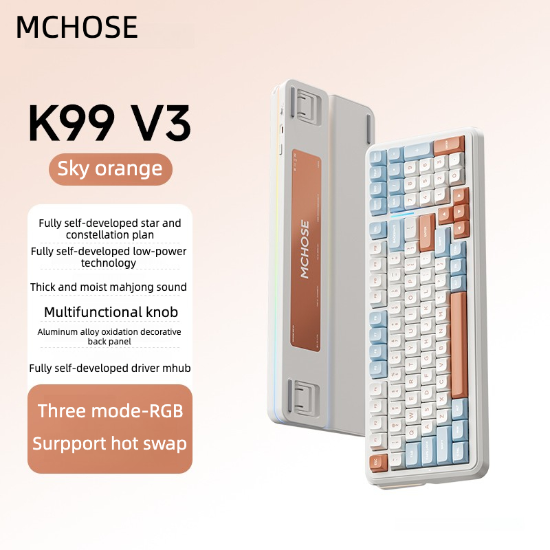 Hàng có sẵn!2026 MỚI! MKOSE K99 v3 K99 v2 bàn phím cơ tùy chỉnh bluetooth không dây bàn phím chơi game 3 chế độ type-c Đĩa PC âm thanh kem, đĩa FR4 | BigBuy360 - bigbuy360.vn