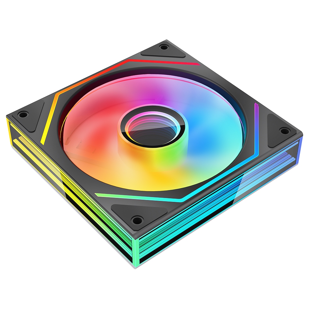 Jungle Leopard Prism 6MAX ARGB Quạt CPU 120mm Đen Trắng 3 Mặt Gương Vô Cực 5V 3PIN ARGB Mobo Sync 4PIN PWM Daisy Chain | BigBuy360 - bigbuy360.vn