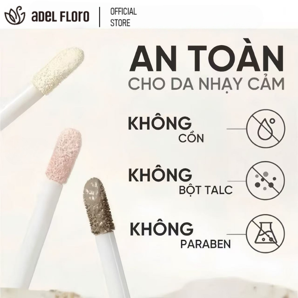 【Adel Floro】Bút Tạo Khối Highlight 2in1 |Dạng kem lỏng, Tạo khối &làm sáng, Dễ tán,Gọn nhẹ mang theo